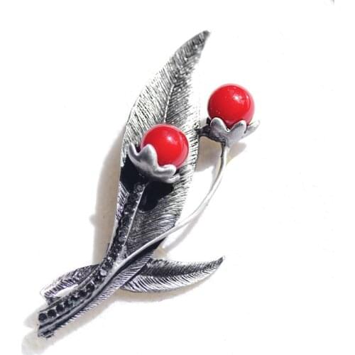 Muylinda Flower Brooches For Women And Men Suit Vintage Rhinestone Accessories Unisex Branch Brooch