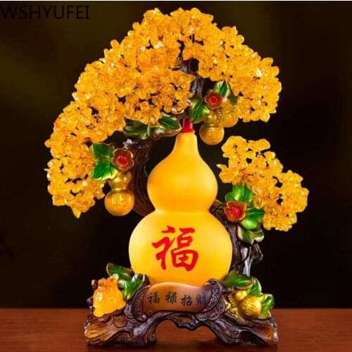 New style Money tree decorations Wedding gifts Living room wine cabinet office Photo studio decoration Home decoration WSHYUFEI