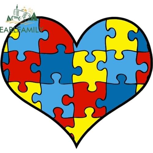 EARLFAMILY 13cm x 11.3cm for Autism Awareness Sign Vinyl Car Stickers Funny Decal Motorcycle RV JDM Campervan Scratch-Proof