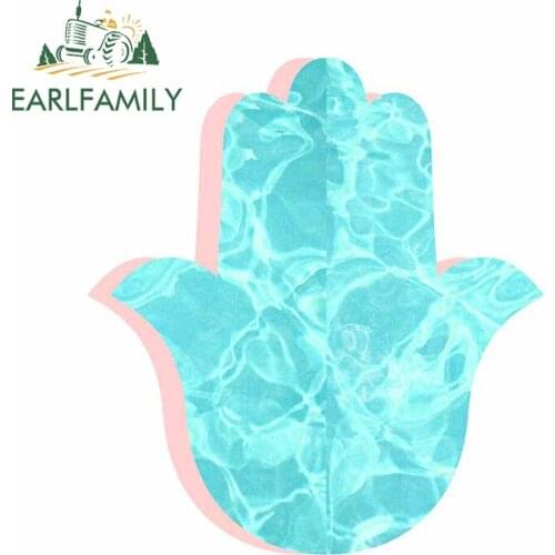 EARLFAMILY 13cm x 11.6cm Cartoon Car Styling For Water Hamsa Funny Car Stickers Air Conditioner Decal Personality Waterproof