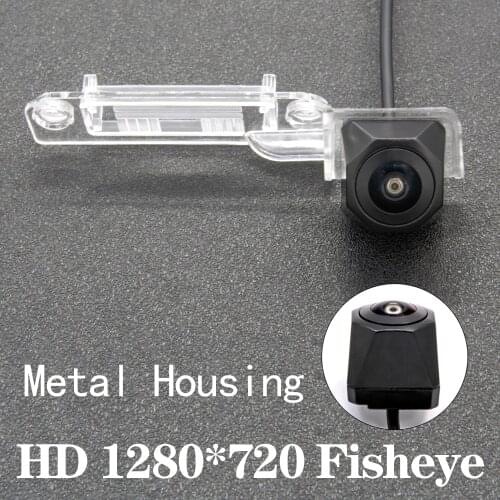 HD 1280*720 Fisheye Car Rear View Camera For Skoda Superb Sedan MK2 VW Passat B6 Passat CC Golf MK5 Seat Altea XL Seat Leon MK2