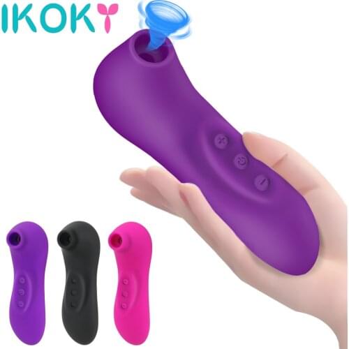 IKOKY Clit Sucker Vibrator Sex Oral Tongue Licking Sex Toys for Women Nipple Sucking Clitoris Vagina Stimulator Blowjob