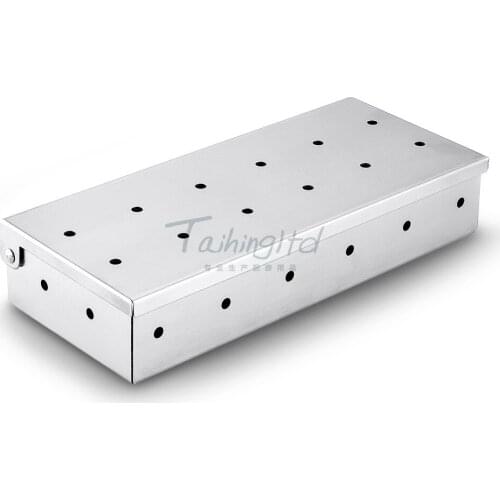 Barbecue Tools Stainless Steel Smoking Box Fruit Wood Box Bacon Box BBQ Matching Cigarette Box Smoker Box