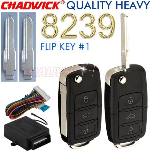 Quality heavy flip key keyless entry system Button good blade for old German car remote control door lock locking CHADWICK 8239