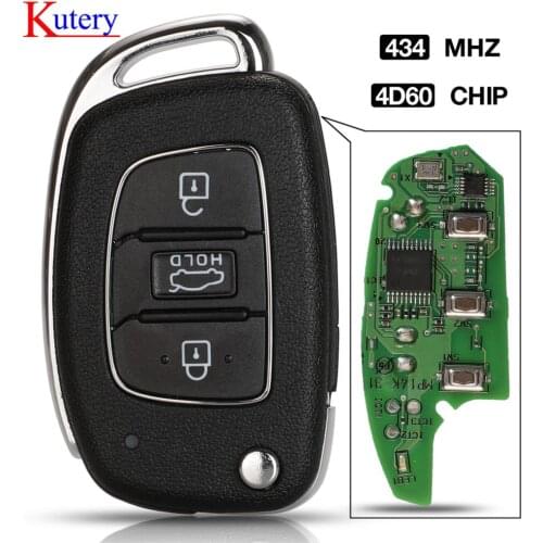 Kutery Remote Key for Hyundai Solaris verna Keyless Flip Folding 434mhz 4D60 CHIP original