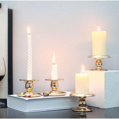 Metal Candle Holder Decoration Gold Plating Simple And Creative Suitable Home Decoration Wedding Party Dinner Table Christmas