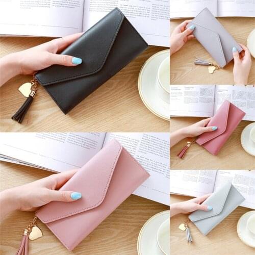 Wallet Fashion Women Foldable Leather Tote Bag Card Holder Long Wallet