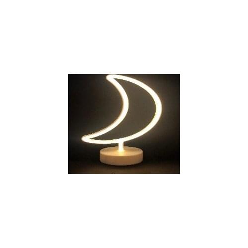 Neon Luminous Moon Lamp Usb + battery