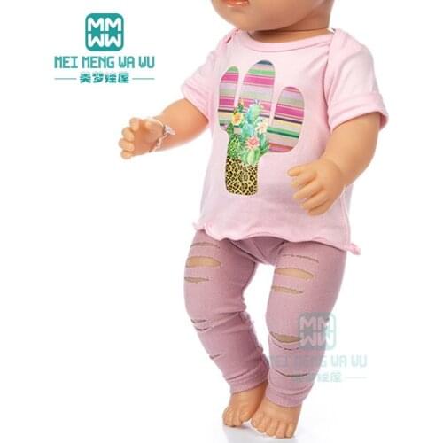 Doll clothes for 43cm new born doll American doll OG girl Casual wear ripped pants dress