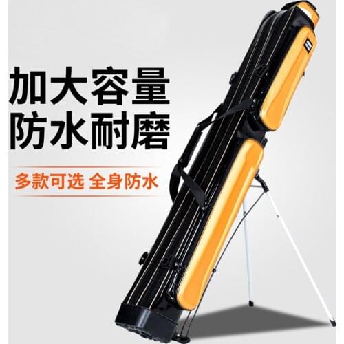 Wholesale Fishing Rod Package With Three Layers Of Waterproof Fishing Bag Canvas Gear Package And Pu material