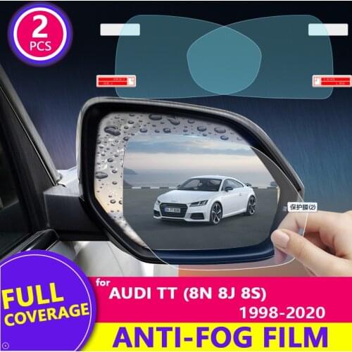 Rain Film Full Cover Rearview Mirror Clear Anti-Fog Rainproof for Audi TT 8n 8j 8s 1998~2020 mk1 mk2 mk3 Car Accessories Goods