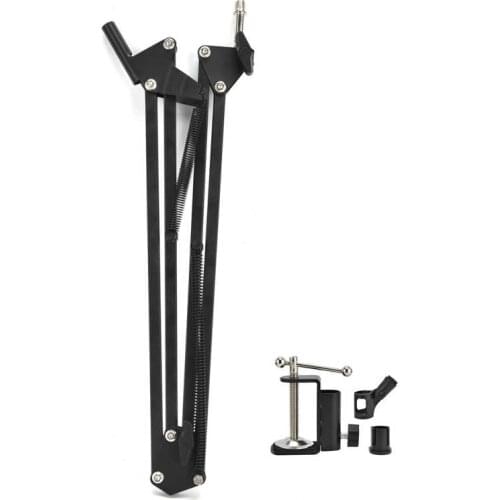 Microphone Stand Black Metal Microphone Arm Stand for Voice-Over for Games for Recording for Professional Streaming