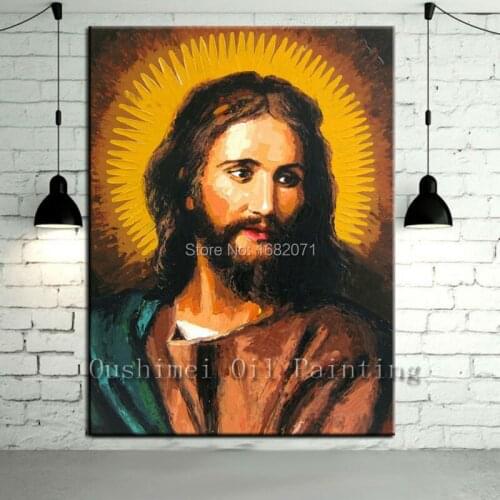 Top Manufacturer Supply High Quality Hand-painted Portrait Jesus Christ Oil Painting On Canvas Jesus Christ Canvas Painting