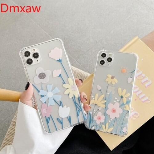 Real Flower Clear Phone Case For Huawei Y7P Y6P Y6S Mate 30 20 Pro Honor 9X Pro 20 8X Case Soft grass TPU Back Cover