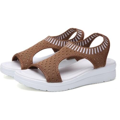 2020 Sandals Women Fashion Breathable Comfort Ladies Sandals Summer Shoes wedge Black White Sandal