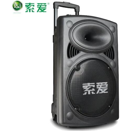 Super Big Speaker 12 Inch Bluetooth Speaker Trolley Portable High Power Subwoofer Home Outdoor DJ Party Speaker Bass