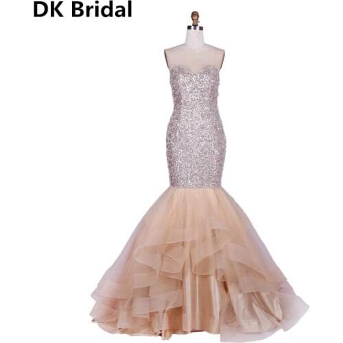 Bridal Mermaid Luxury Criss Cross Evening Dress Vestidos De Gala 2019 Saudi Arabia Evening Formal Party Dresses Robe De Soiree