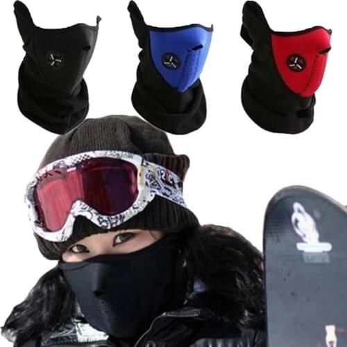 Outdoor Sports Windproof Riding Mask Ski Fleece Warmth Mask Winter Neck Guard Sports Half Face Mask Face Scarf