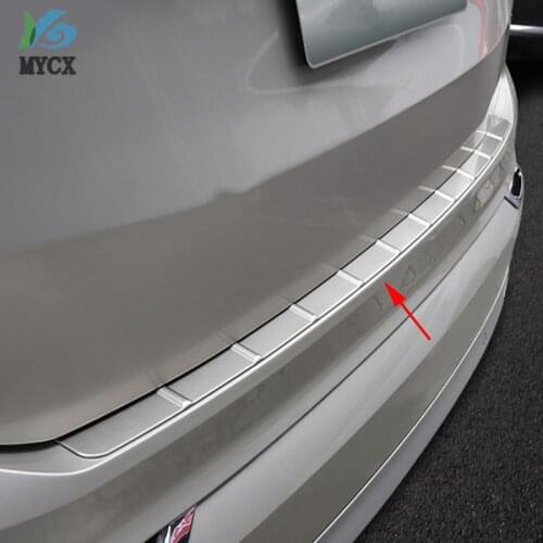 For Volvo XC90 XC 90 2015 2016 2017 2018 Stainless Steel Outer Rear Bumper Guard Plate Cover Trim 1pcs Car Styling Accessories