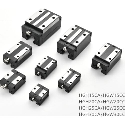 Factory low price linear motion guide rail HGW\HGH 15 20 25 30 35 45 55mm bearings slide block