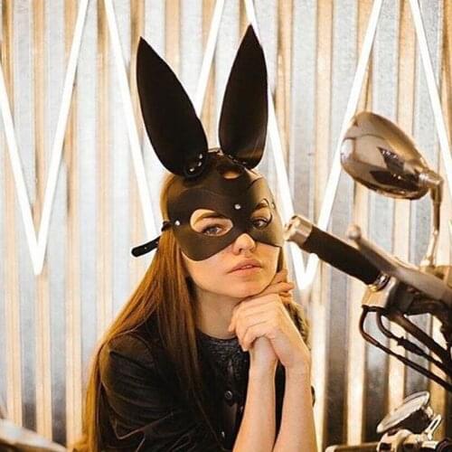 2021 PU Leather Cat Halloween Mask Fetish Head Mask Whip BDSM Bondage Restraints Roleplay Sex Toy for Men Women Cosplay Games