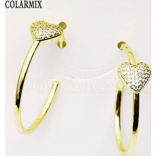 3 Pairs Hear shape Hoop earrings Fashion Gold Hoop earrings Round earrings for women Gold Round Hoop earrings 8339