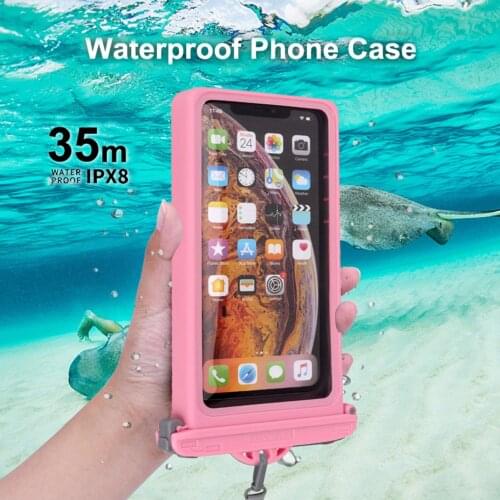 35M IPX8 Waterproof Phone Dry Bag Underwater Case With Lanyard For Up To 6.9 Inch Mobile Phone Waterproof Bag