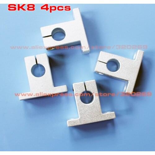 4pcs x SK8 SH8A 8mm Linear Rail Shaft Support XYZ Table