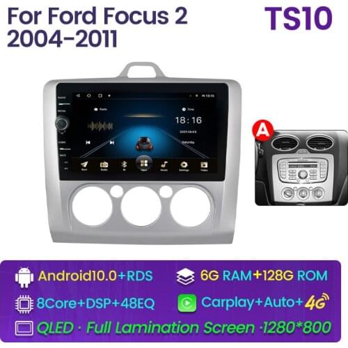 8CORE For Ford Focus 2 Mk 2 2004-2011 Car Radio Multimedia Video Player Navigation GPS Android Support Wifi Function SWC 4G LTE