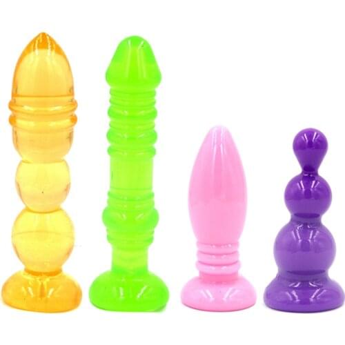 Dingye Anal Sex Toy Jelly Dildo Butt Plug Prostate Massage Gay Sex Product for Women and Men