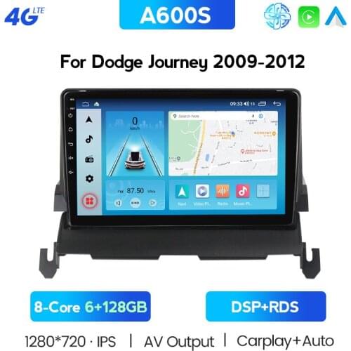 8Core 9Inch Android 11 Car Radio For Dodge Journey 2009 2010 2011 2012 Head Unit FM BT WIFI GPS Navigation Car Multimedia Player