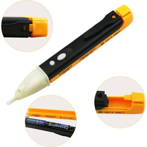 Non-contact Electronic Test Pencil Household Safety Induction Electroscope With LED Lights Buzzer Alarm