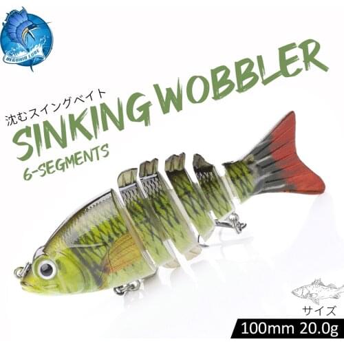 Begonia Lure Wobbler For Pike Swimbait Artificial Bait Multi Jointed Fishing Lure 10CM 20G Sinking Crankbait Fishing Tackle