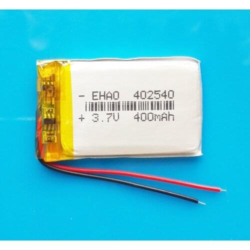 EHAO 402540 3.7V 400mAh lipo battery polymer lithium Rechargeable batteries for MP3 GPS DVD bluetooth recorder e-book camera