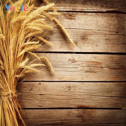 Yeele Wheat Wooden Floor Bright Harvest Farmer Photography Backgrounds Customized Photographic Backdrops for Photo Studio