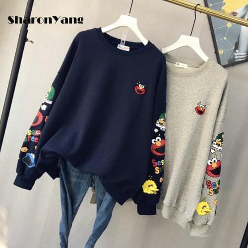 2021 Spring Autumn Long Sleeve Tshirts Women Casual Streetwear Tees Shirts Large Size O-Neck Tops Sweatshirt Loose Pullovers