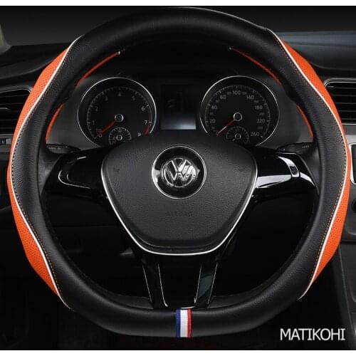 MATIKOHI Carbon Fiber Leather Car Steering Wheel Cover For Hondas Civics CRV BRV Fit Jazz Accords City Freed Mobilio Stream