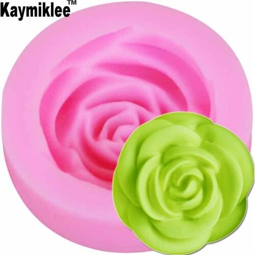 Kaymiklee M807 3D Rose Candle Silicone Mold Cake Fondant Decorating Mold Bakeware Baking Cook Tool,Silicone Mold