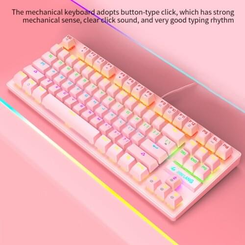 Mechanical Keyboard Wired Gaming Keyboard RGB Mix Backlit Anti-ghosting Blue Red Switch For Game Laptop PC