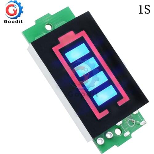 1S 1 Series Lithium Battery Capacity Indicator Module 3.7V Blue Display Electric Vehicle Battery Power Tester Li-po Li-ion