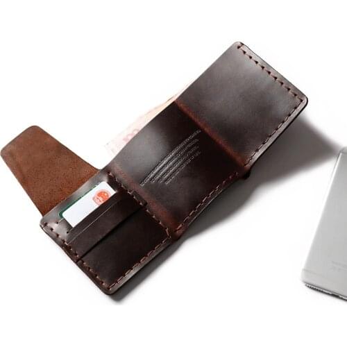 Gathersun Mens Wallet Leather Bigger Walter Mitty Purse Handmade Customized Genuine Leather Wallet with Coin Pocket
