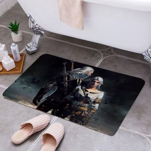 Ciri and Geralt 3D Print Doormats Rectangle Non-Slip DoorMat Bedroom Kitchen Entrance Print Door rugs Dropshipping