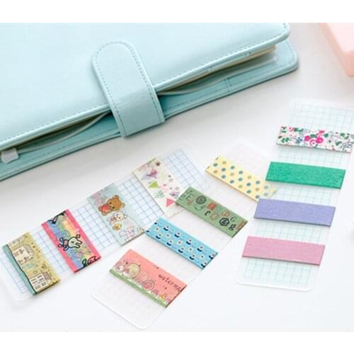 New 6 PCS/LOT Portable colors PVC Board plate ruler / tape Subpackage Planner Tool
