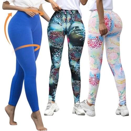 High Waist Sexy Yoga Pants Women Body Building Sports Leggings Female Hip Push Up Fitness Pants Ankle-length Printing Leggins