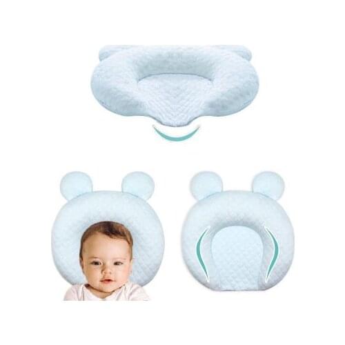 Breathable Stereotypes Anti-head Baby Protective Pillow 100% Cotton Latex Pillow For Newborn 0-1 years old Head Shaping Pillow