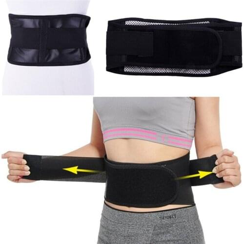 Sports Safety Adjustable Self Heating Tourmaline Therapy Waist Belt Magnetic Support Brace Pain Relief Double Pull Banded