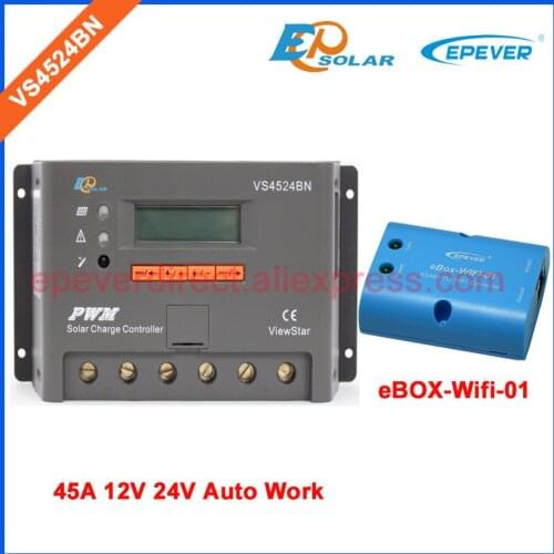 VS4524BN PWM regulator EPEVER Solar power bank controller with LCD Display 45A 45amps EPsolar factory supply Wifi function eBOX