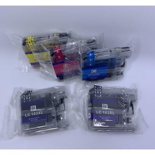 YOTAT 5pcs Compatible LC103 Ink Cartridge LC103XL for Brother MFC-J4310DW J4410DW J4510DW J4610DW J4710DW MFC-J245 J285DW J450DW