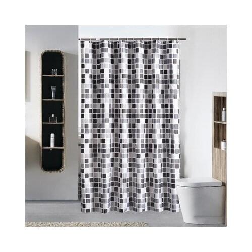 Nordic Mosaic Style Bathroom Shower Curtain Bathroom Waterproof Polyester Curtains With Hooks For Home Hotel Decor