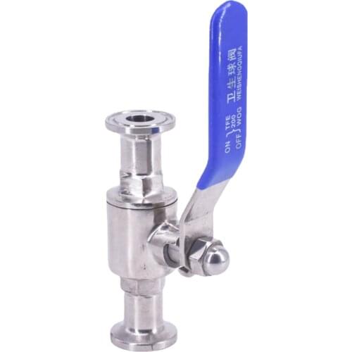 Fit 12.7mm 1/2" Pipe OD x 0.5" Tri Clamp Sanitary Ball Shut Off Valve SUS 304 Stainless Beer Brewing Home Factory